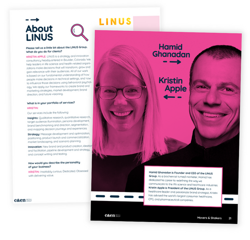 Photo of Movers & Shakers eBook featuring top science marketing agency LINUS Group
