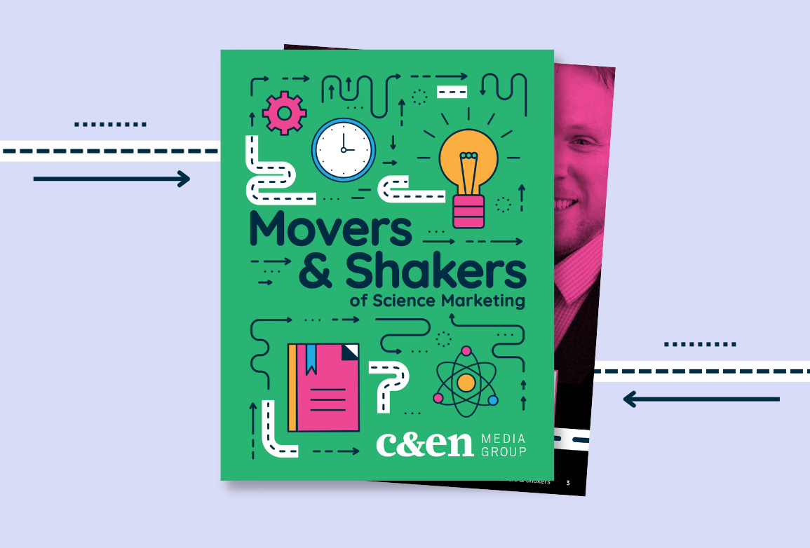 Header image showing the cover of Movers & Shakers of Science Marketing eBook