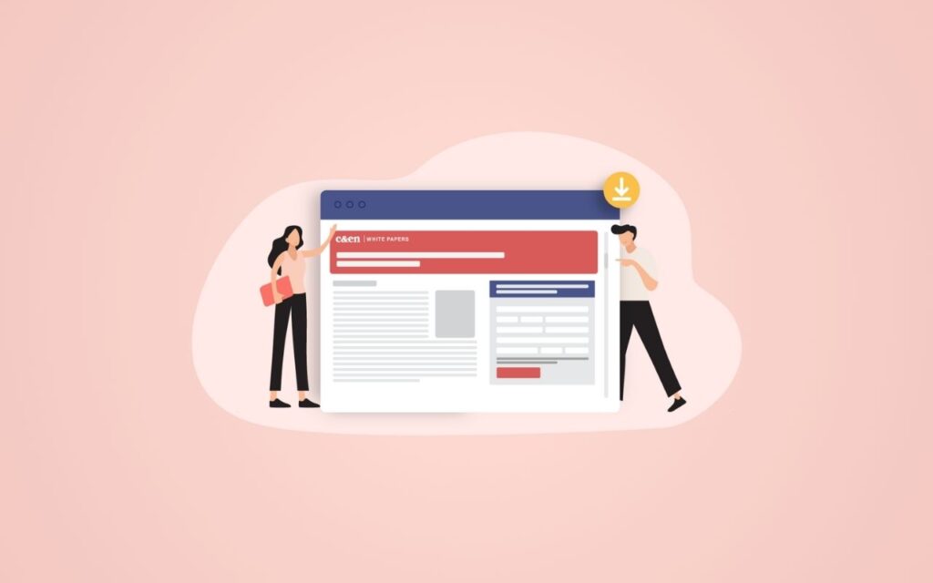 illustration of C&EN white paper landing page