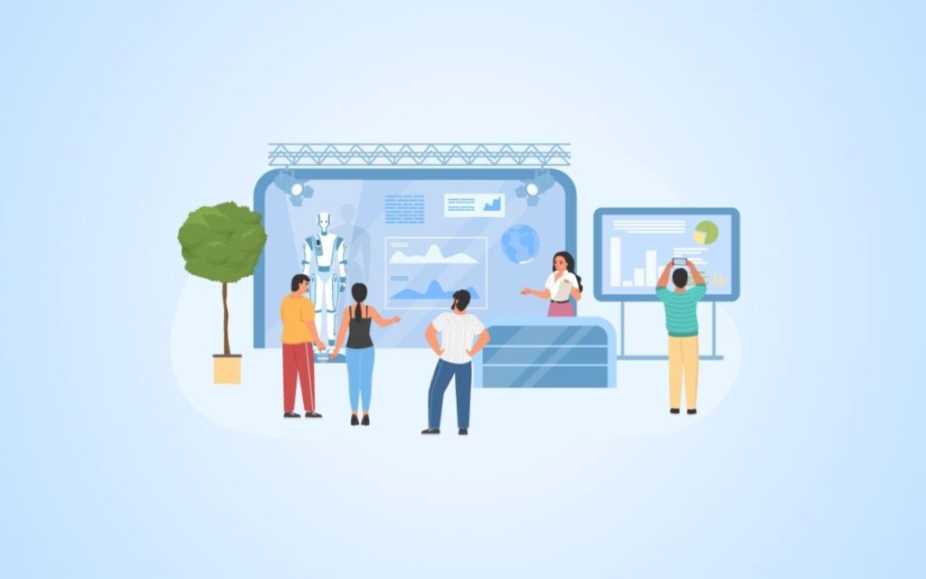Illustration showing a booth activation