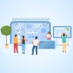 Illustration showing a booth activation