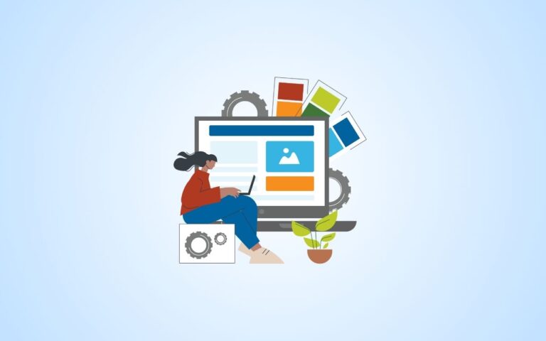 illustration showing a designer using best practices to create