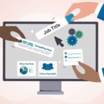 illustration showing handing putting together different elements of a strong science job post