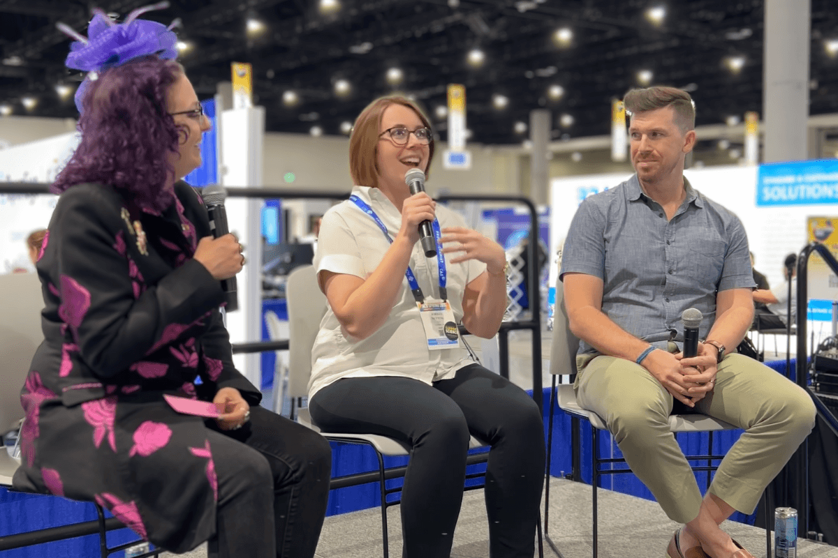BrandLab editors speaking at a panel event at an ACS meeting