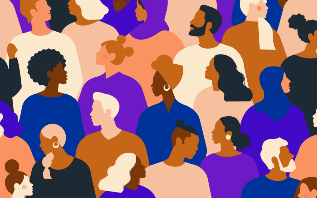 a inclusive crowd of people demonstrating inclusive marketing